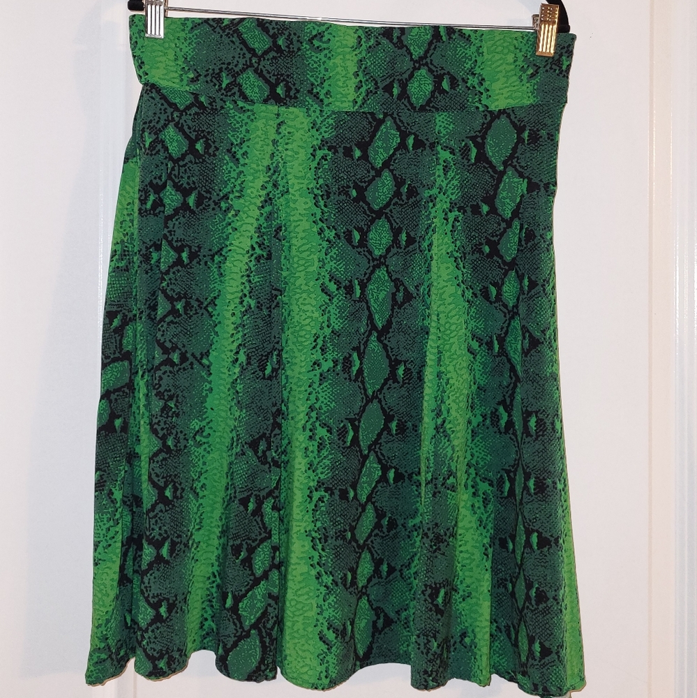 Trashy Diva Ashley Skirt in Green Snake